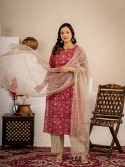 Gulnaar Printed Suit Set