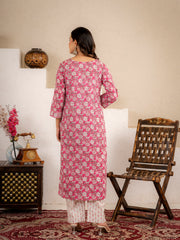 Blush Pink Cotton Suit Set