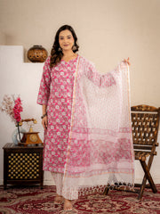 Blush Pink Cotton Suit Set