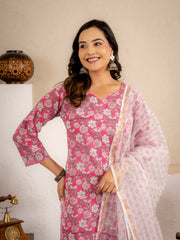 Blush Pink Cotton Suit Set