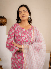 Blush Pink Cotton Suit Set